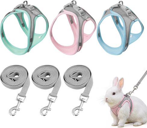 LOGJAM Bunny Harness and Leash, 3 Pcs Rabbit Harness Set in Saudi Arabia