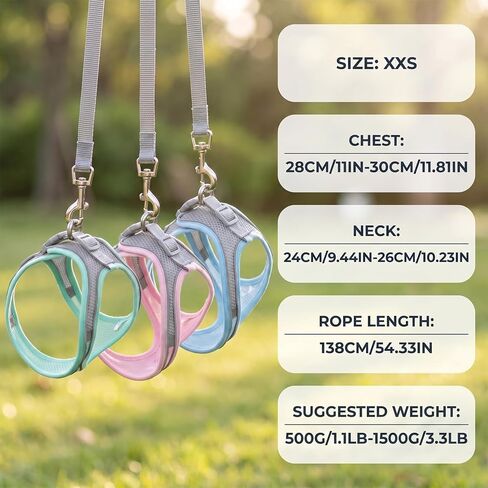 LOGJAM Bunny Harness and Leash, 3 Pcs Rabbit Harness Set in Saudi Arabia