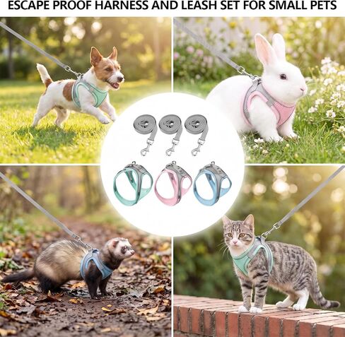 LOGJAM Bunny Harness and Leash, 3 Pcs Rabbit Harness Set in Saudi Arabia