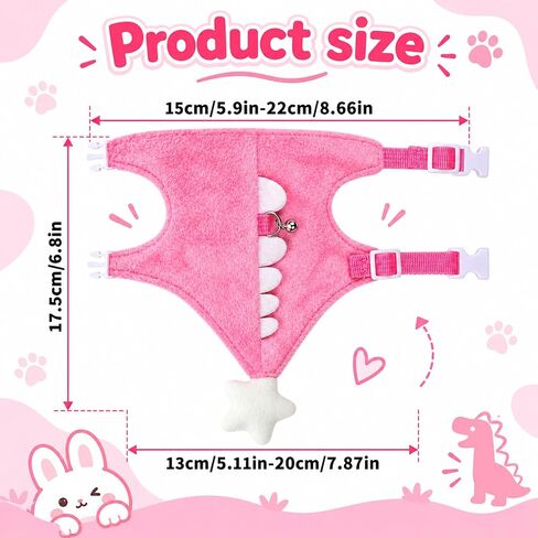 Ferret Harness and Leash Set, Pink Soft Small Animals Vest Harness in Kuwait