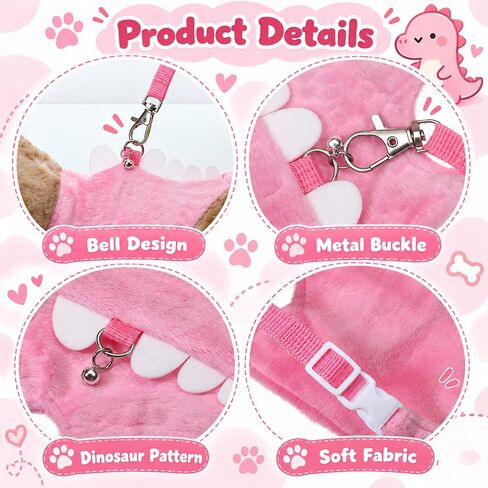 Ferret Harness and Leash Set, Pink Soft Small Animals Vest Harness in Kuwait
