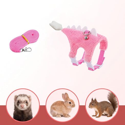 Ferret Harness and Leash Set, Pink Soft Small Animals Vest Harness in Kuwait