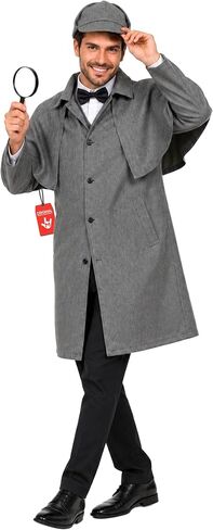fun shack Mens Detective Costume Adult, Detective Costume Men, Detective Halloween Costume, Private Investigator Costume in Kuwait