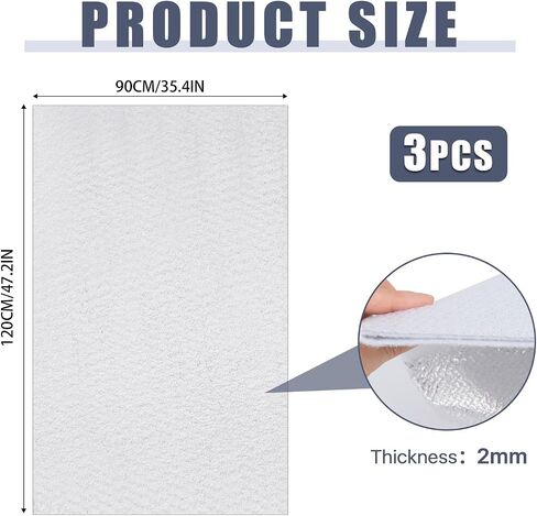 Lainballow 3 Pcs 36x45 Inch Heat Resistant Batting for Potholders, Insulating Thermal Lining Batting for Sewing, Soft Heat Reflective Fabric Quilting Fabric for Sewing Crafts Pot Holder Arts Place Mat in Kuwait