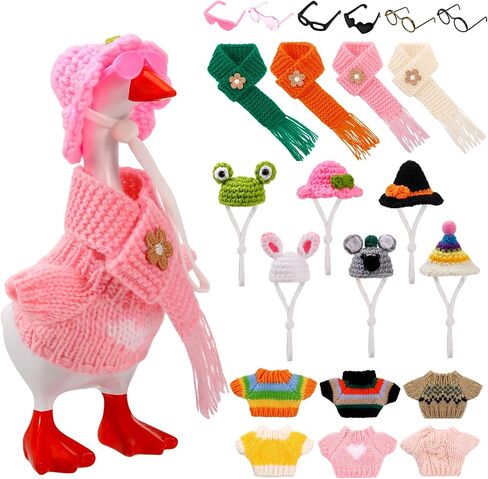 JATEBI 7 Inches Warm Desk Goose Keychain Outfits Mini Porch Goose Outfits in Kuwait