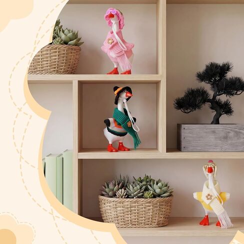 JATEBI 7 Inches Warm Desk Goose Keychain Outfits Mini Porch Goose Outfits in Kuwait