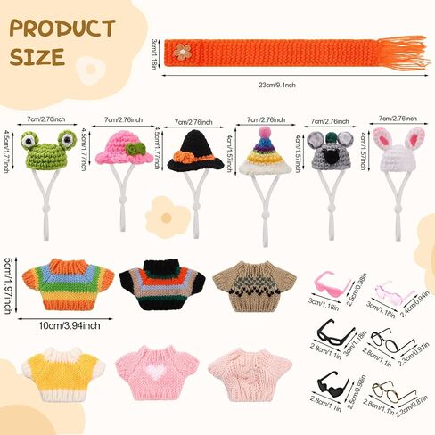 JATEBI 7 Inches Warm Desk Goose Keychain Outfits Mini Porch Goose Outfits in Kuwait