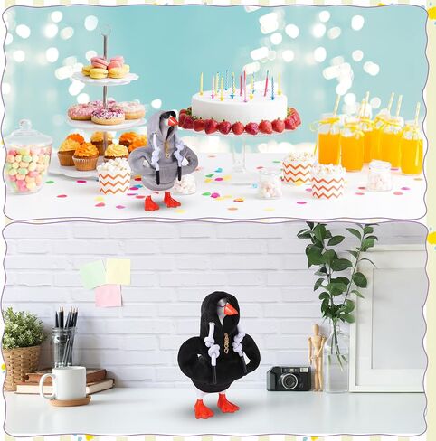 7 Inch Desk Goose Outfits, Mini Desktop Hoodie with Chain Sunglass in Kuwait
