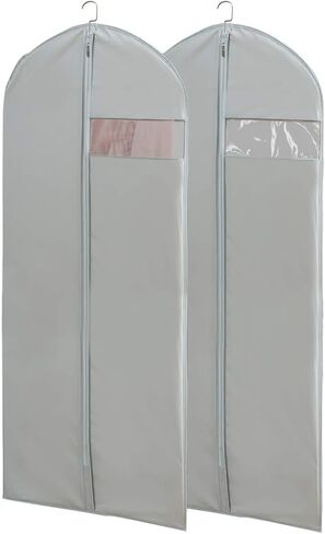 Dress Bags for Gowns Long, 65'' Long Dress Clear Garment Bag(Set of 2, 23.3'' X 65'') in Kuwait