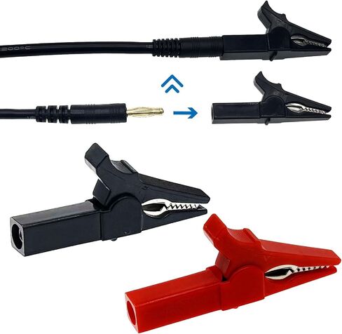 XT60H Female Connector Plug to 4mm Banana Plugs Battery Charge Lead Adapter Cable with 4.0mm Insulated Alligator Clips in Kuwait