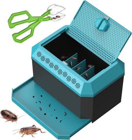 Breeding and Storage Container Kit for Dubia Roaches, Crickets, and Other Live Reptile Feeders with Secure Holding Box and Feeding Tongs - 9.25" L x 6.3" W x 5.71" H in Kuwait