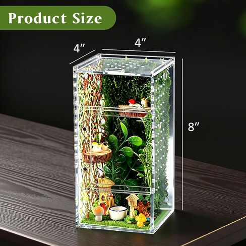 Jumping Spider Enclosure Kit, Acrylic Terrarium with 30Pcs Accessories in Saudi Arabia