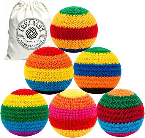 Hacky Footbags, Handmade Knitted Kick Sacks Set in Kuwait