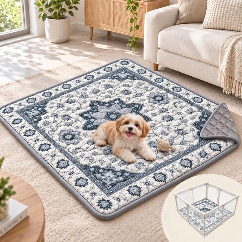 50" x 50" Dog Crate Pad Mat, Non-Slip Kennel Pad for Dogs in Kuwait