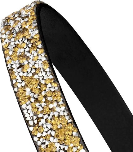 YooAi Silver Belts for Women Dress Rhinestone Skinny Elastic Waist Belt for Women Ladies Girls in Kuwait