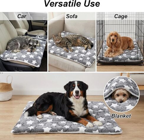 4 Pcs Washable Dog Bed Crate Mat Pad, Reversible Kennel Pad for Crate Pet, Replaceable Dog Cat Bed Guinea Pig Mats Ultra Soft for Small, Medium, Large Dogs Machine Washable 24x16 Inch in Kuwait