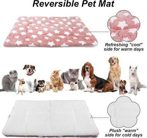4 Pcs Washable Dog Bed Crate Mat Pad, Reversible Kennel Pad for Crate Pet, Replaceable Dog Cat Bed Guinea Pig Mats Ultra Soft for Small, Medium, Large Dogs Machine Washable 24x16 Inch in Kuwait