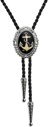BRBAM Vintage Style Bolo Tie Western Cowboy Leather Rodeo Bolo Bola Tie Necktie for Man in Kuwait