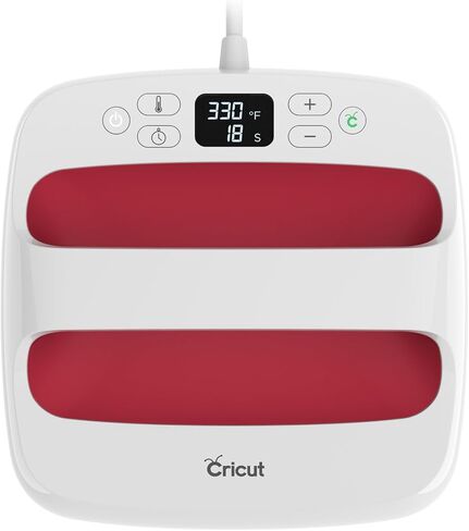 Cricut EasyPress 2-9 in x 9 in Heat Press - Heat Transfer Machine for T-Shirts, Tote Bags, Baby Clothes, Decor, & More - Easy to Use - Raspberry in Kuwait