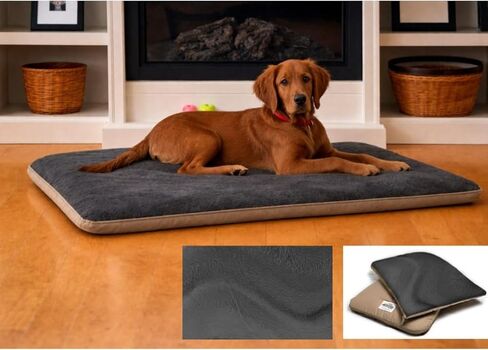 WASH'N Zip Dog Bed, Fully Washable Rectangular Pet Mat, Patented Zip-Open Design, Polyester Fill (Leopard Print, X-Small) in Kuwait
