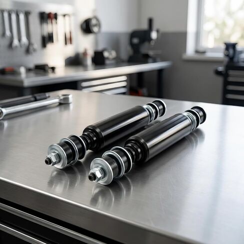 Rear Hydraulic Damping Unit Heavy Duty Metal Body Silver Piston Rod Vibration Reduction Replacement Assembly for Utility Vehicle Suitable for Repair in Saudi Arabia