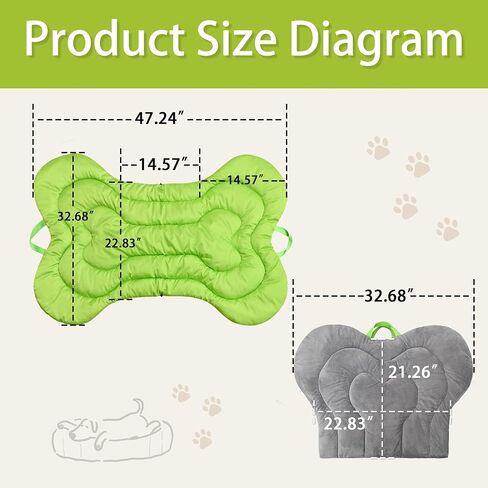 Outdoor Dog Bed for Car Travel Dog Bed Mat - Portable Foldable Reversible Pet Mat, Washable All-Season Cooling Mat for Dogs Camping, Car, Indoor & Outdoor Double-Sided Anti-Grabbing in Kuwait