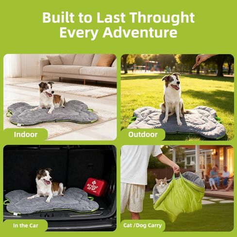 Outdoor Dog Bed for Car Travel Dog Bed Mat - Portable Foldable Reversible Pet Mat, Washable All-Season Cooling Mat for Dogs Camping, Car, Indoor & Outdoor Double-Sided Anti-Grabbing in Kuwait