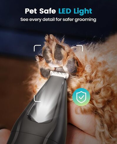 oneisall LED Light 2-in-1 Dog Grooming Clippers & Paw Trimmer Kit in Kuwait