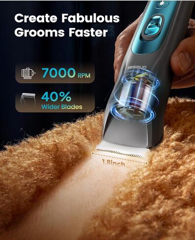 oneisall LED Light 2-in-1 Dog Grooming Clippers & Paw Trimmer Kit in Kuwait