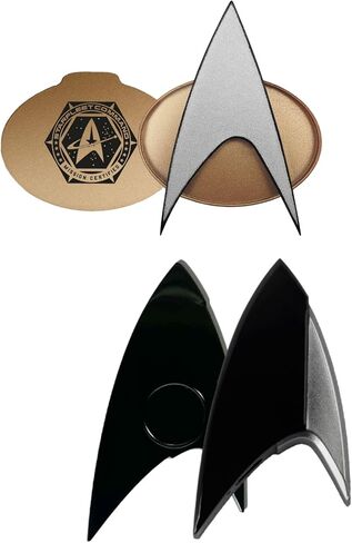FAMETEK Star Trek TNG & Section 31 Bluetooth ComBadge Bundle | Wearable Communicator Badges with Calls, Texts & Authentic Chirp Sounds | Officially Licensed Star Trek Collectibles in Kuwait