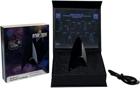 FAMETEK Star Trek TNG & Section 31 Bluetooth ComBadge Bundle | Wearable Communicator Badges with Calls, Texts & Authentic Chirp Sounds | Officially Licensed Star Trek Collectibles in Kuwait