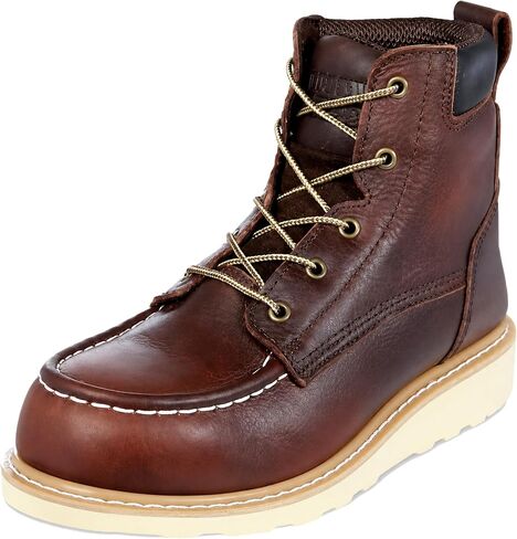 حذاء عمل من EverBoots مصنوع من الصلب عند أصابع القدم، مقاوم للتآكل والزيت، حذاء ذو ​​كعب عريض من الأمام، مصنوع من الجلد الزيتي الناعم شديد التحمل وخفيف الوزن، حذاء عمل صناعي لحماية السلامة مقاس 6 بوصات من Goodyear Welt للرجال in Kuwait