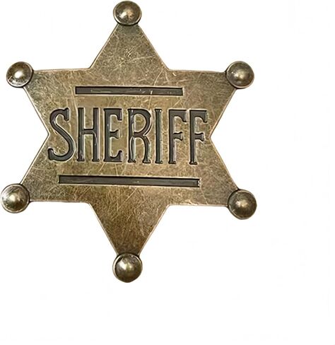 Sheriff Badge，Western Sheriff Badge，Sheriff Pin, Gift for Sheriff Cosplayers in Kuwait