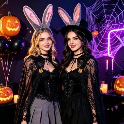 Bunny Ears Headband Tail Animal Cosplay Rabbit Halloween Easter Costume in Kuwait