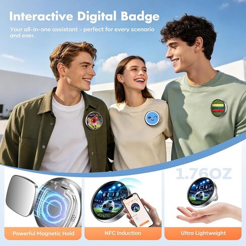 1.85" Customizable Anime Digital Badge Pin in Kuwait