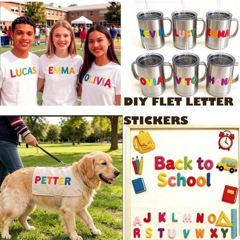 520Pcs Felt Letter Stickers, 1 Inch Alphabet for DIY Crafts in Kuwait