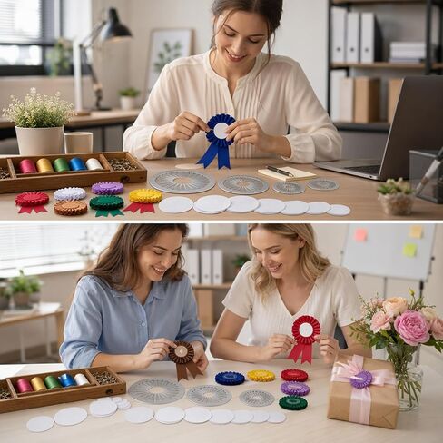 63-Piece Rosette Maker Set, Includes 3 Tools & 60 Fabrics in Kuwait