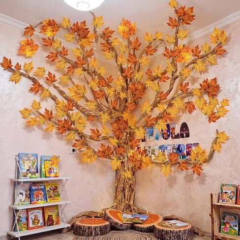 AmazingSpark 3D Fall Classroom Tree Bulletin Board Decor DIY Maple Tree Set in Kuwait