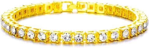 HH BLING EMPIRE 14K أساور الذهب والفضة الماس للتنس والربط الكوبي سوار للرجال والنساء الهيب هوب مجوهرات in Kuwait
