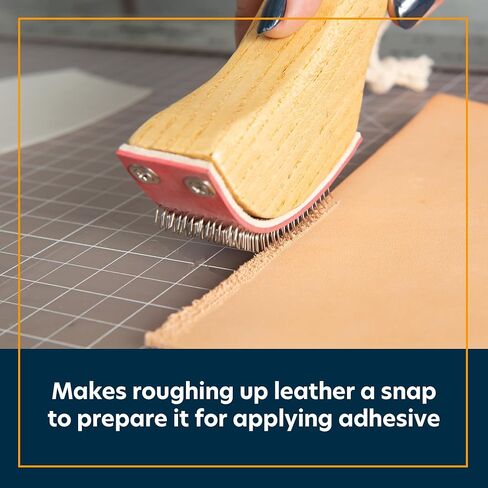 Weaver Leather Supply Hand Leather Rougher with Wood Handle, 8", Rougher Gear with Replaceable Pad, Leatherworking Tools for Adhesive Bonding Projects in Kuwait