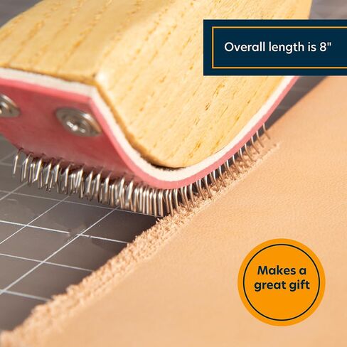 Weaver Leather Supply Hand Leather Rougher with Wood Handle, 8", Rougher Gear with Replaceable Pad, Leatherworking Tools for Adhesive Bonding Projects in Kuwait