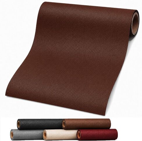 Self Adhesive Leather Repair Patch 20x54 Inch, Large Vinyl Repair Kit，Brown in Kuwait