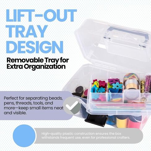 ArtBin Small Project Box with Lift-Out Tray, Clear in Kuwait