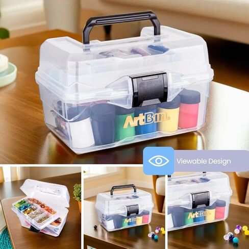 ArtBin Small Project Box with Lift-Out Tray, Clear in Kuwait