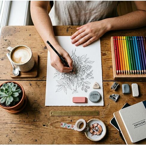 Crescent Creative Illustration Board 16x20, 3 Sheets, Cold Press Surface for Colored Pencil and Graphite | Acid-Free, pH Neutral, Rigid Medium Weight Board in Kuwait