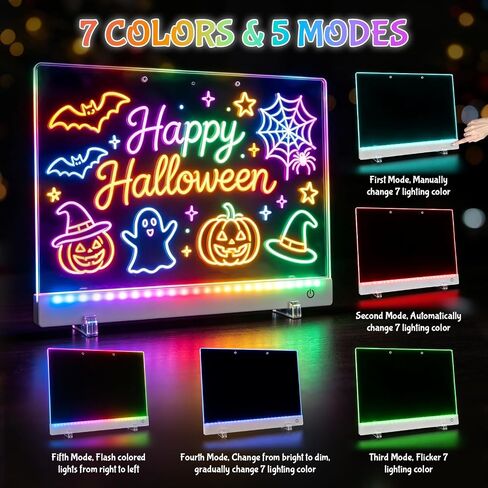 Rechargeable Doodle Glow Board for Adults, Led Drawing Board Message Board in Kuwait