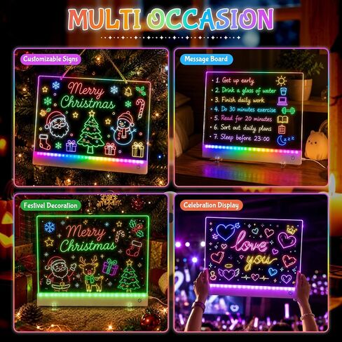 Rechargeable Doodle Glow Board for Adults, Led Drawing Board Message Board in Kuwait