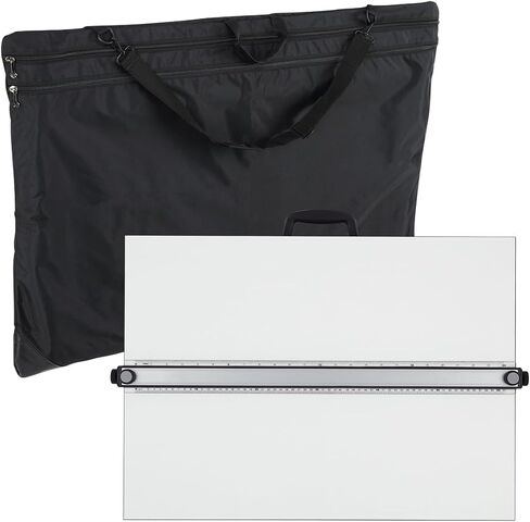 Acurit Multi-Angled 20"x26" PXB Drawing Board + Bag Carrier - Portable Tabletop Workspace, Sketching, Drafting, Painting - Portable Laminated Surface w/Ruler & Parallel Motion Bar in Kuwait