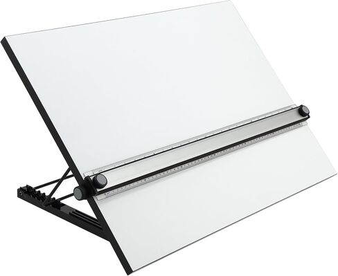 Acurit Multi-Angled 20"x26" PXB Drawing Board + Bag Carrier - Portable Tabletop Workspace, Sketching, Drafting, Painting - Portable Laminated Surface w/Ruler & Parallel Motion Bar in Kuwait