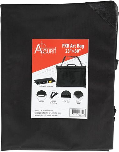 Acurit Multi-Angled 20"x26" PXB Drawing Board + Bag Carrier - Portable Tabletop Workspace, Sketching, Drafting, Painting - Portable Laminated Surface w/Ruler & Parallel Motion Bar in Kuwait